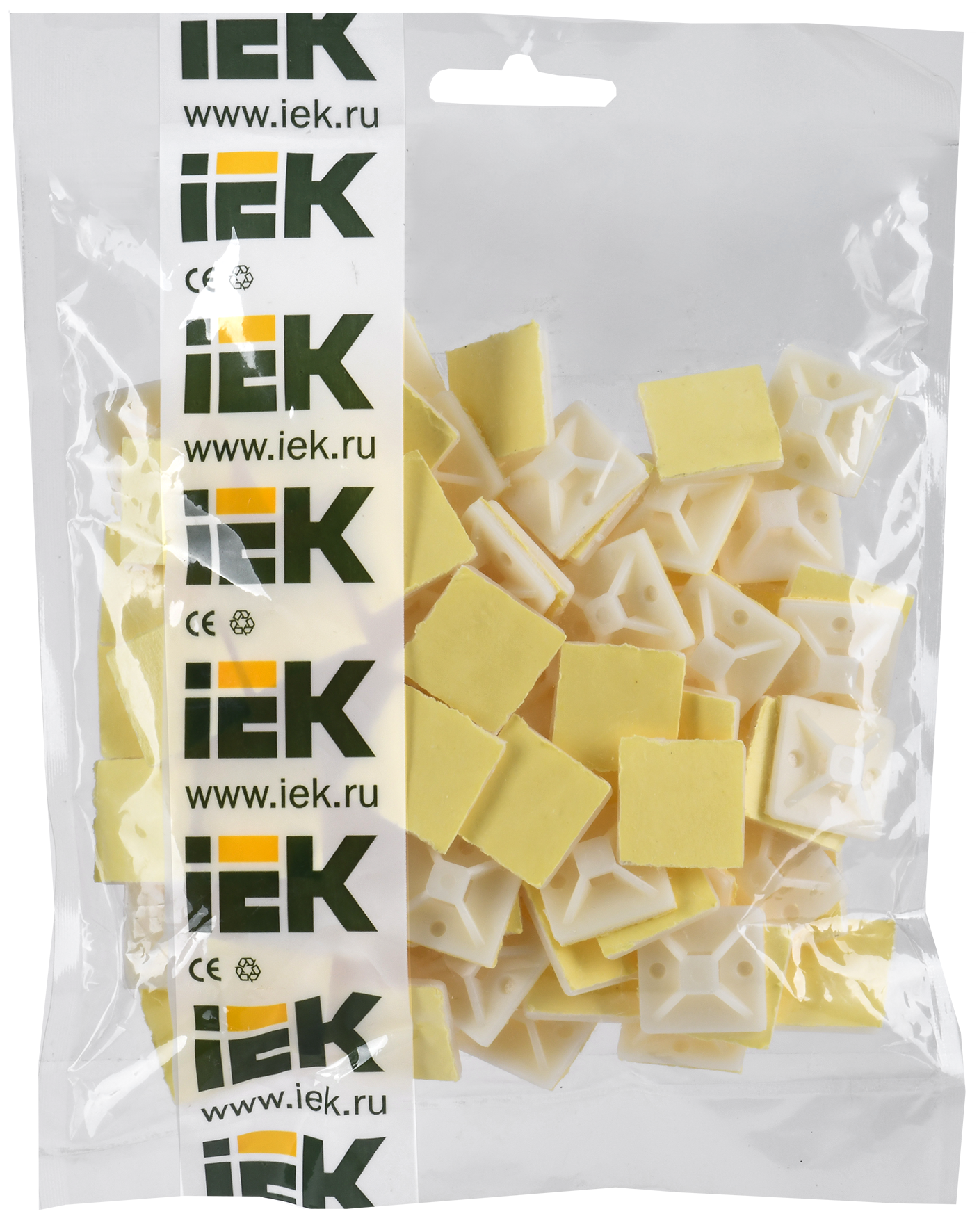 Площадка самоклеящаяся 20х20 белая под хомуты (100шт) IEK - Фото 2