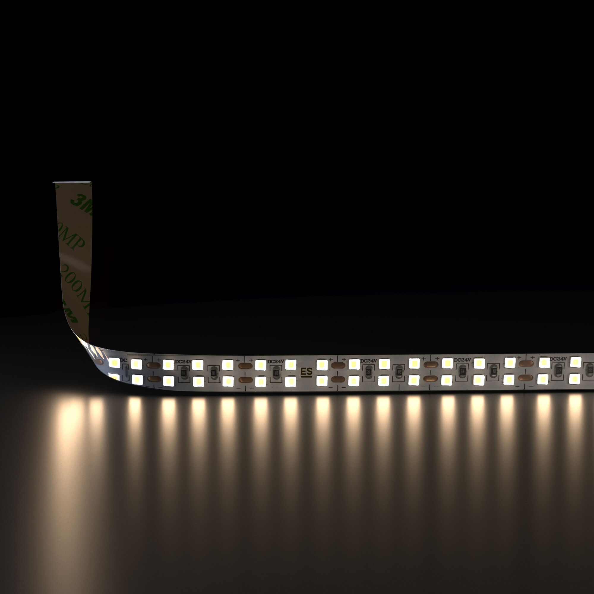 Лента светодиодная 240LED 18W IP20 двухрядная 4200К дневной белый 2835 24V 240Led 18W IP20 Elektrost - Фото 2
