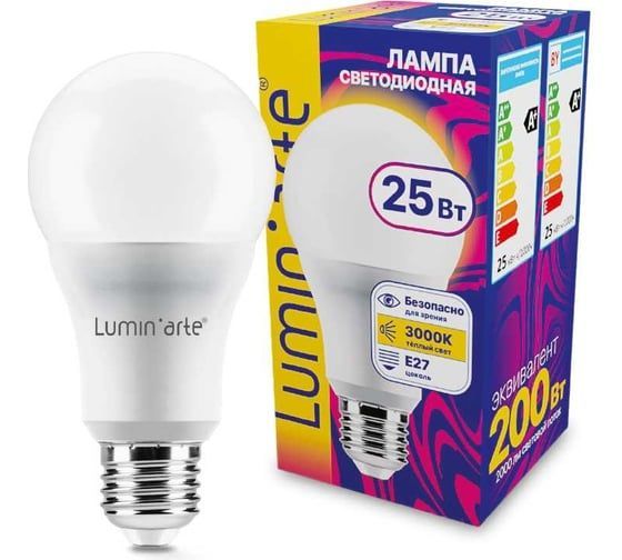 Светодиодная лампа Luminarte LSTD-A65-25W3KE27 25Вт 3000K E27 LSTD-A65-25W3KE27