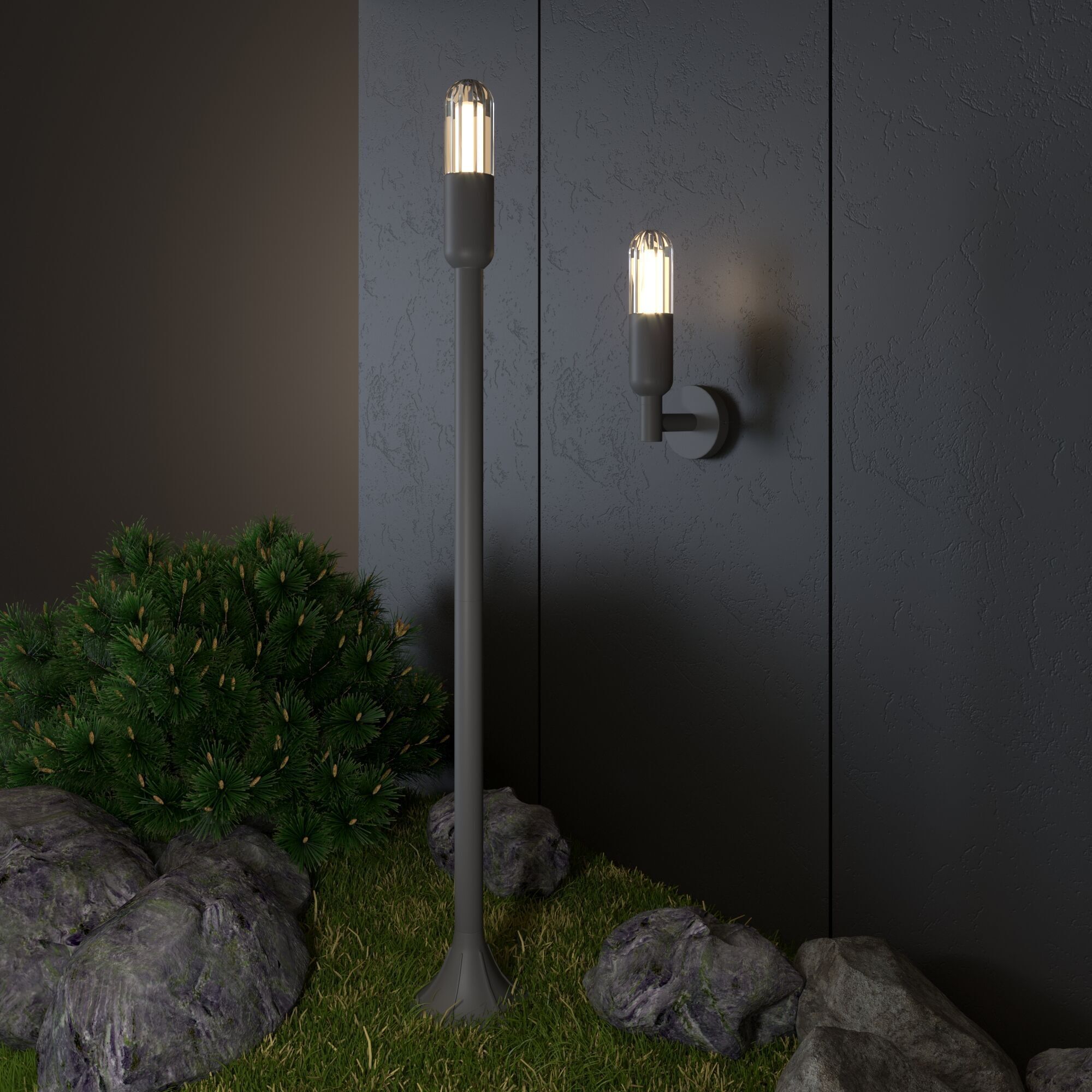 Светильник садово-парковый со светодиодами ISIDA LED серый 35165/F Elektrostandard - Фото 2