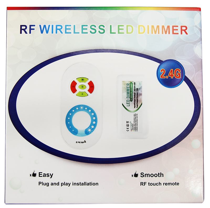 LED диммер 12-24 V, 2.4G одноканальный беспроводной с пультом Д/У - Фото 2