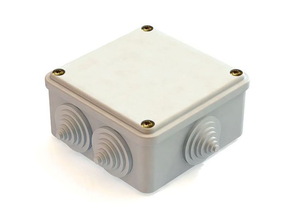 Коробка распаячная для о/п 100х100х50мм IP55 на винтах, 6 входов (48шт)