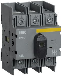 Выключатель-разъединитель модульный ВРМ-2 3P 63А IEK