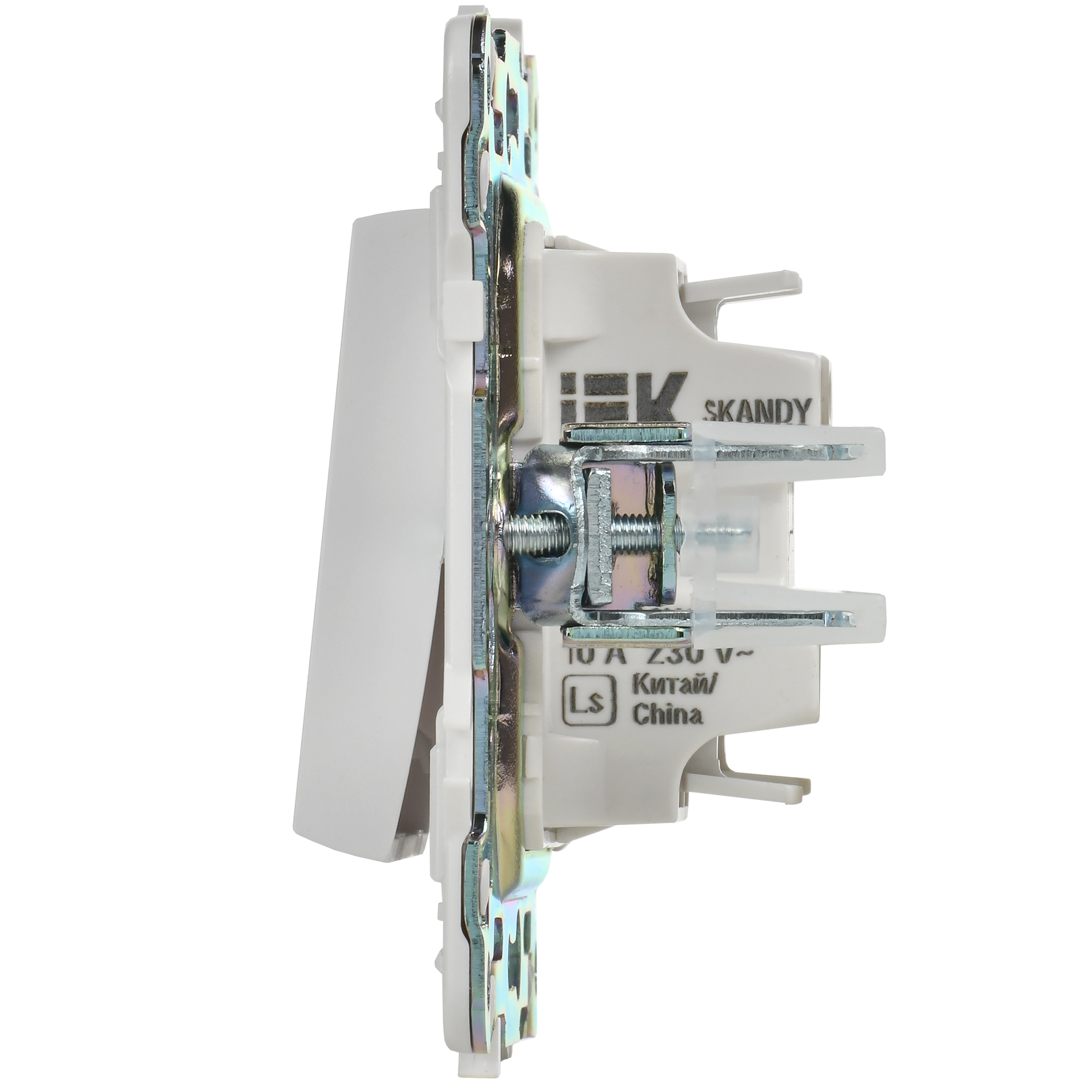 SKANDY Выключатель 1-клавишный кнопочный 10А SK-V14W арктический белый IEK - Фото 7