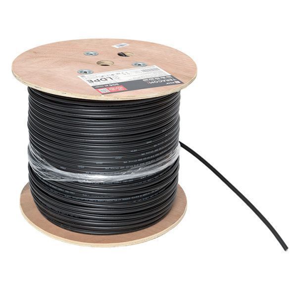 Витая пара TERACOM PRO Cat.5E F/UTP 4 п. solid 24AWG с тросом сталь 1,2 мм LDPE черн. (305м) - Фото 4