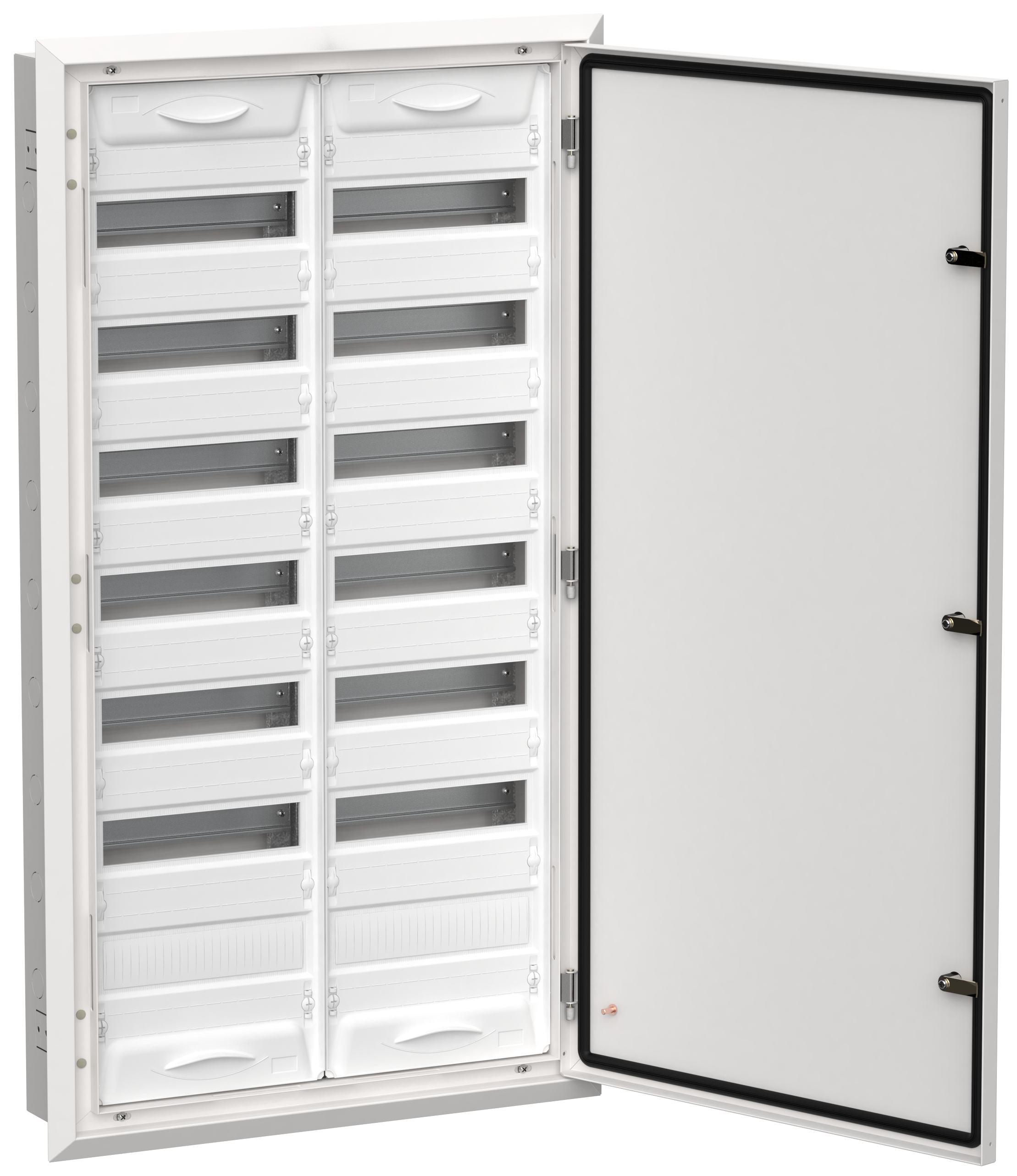 TITAN 5 Корпус металлический ЩРв-168 (2х84) 1130х625х130мм IP31 белый (одна дверь) IEK TI5-50-V-2X084-31