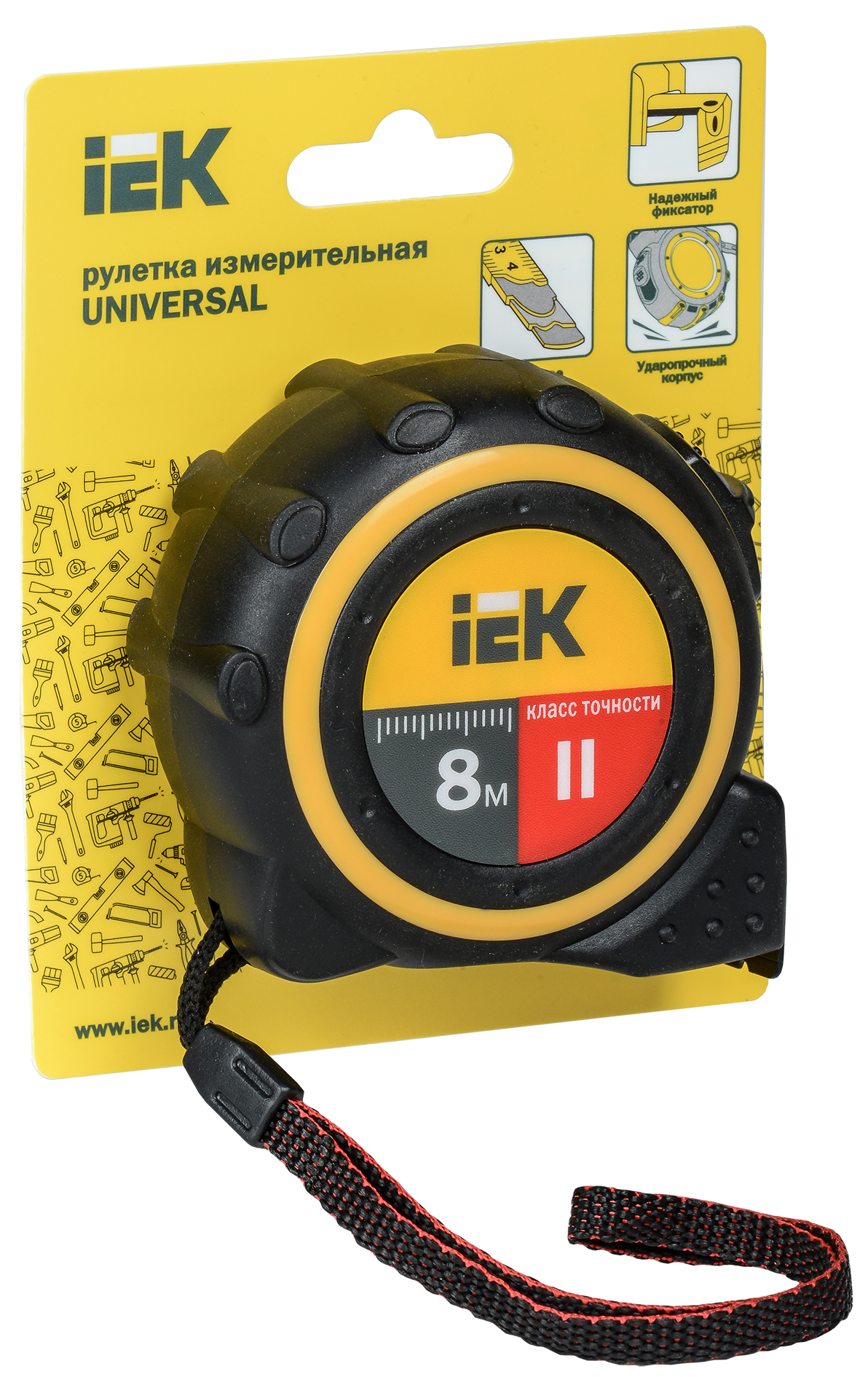 Рулетка измерительная UNIVERSAL 8м IEK - Фото 2