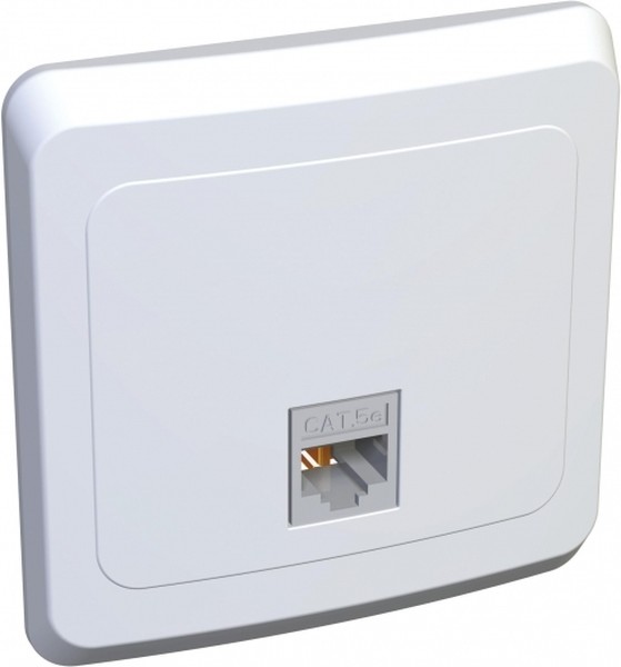 Розетка компьютерная 1-м СП Этюд RJ45 кат.5E бел. SE KOMC-001B - Фото 3