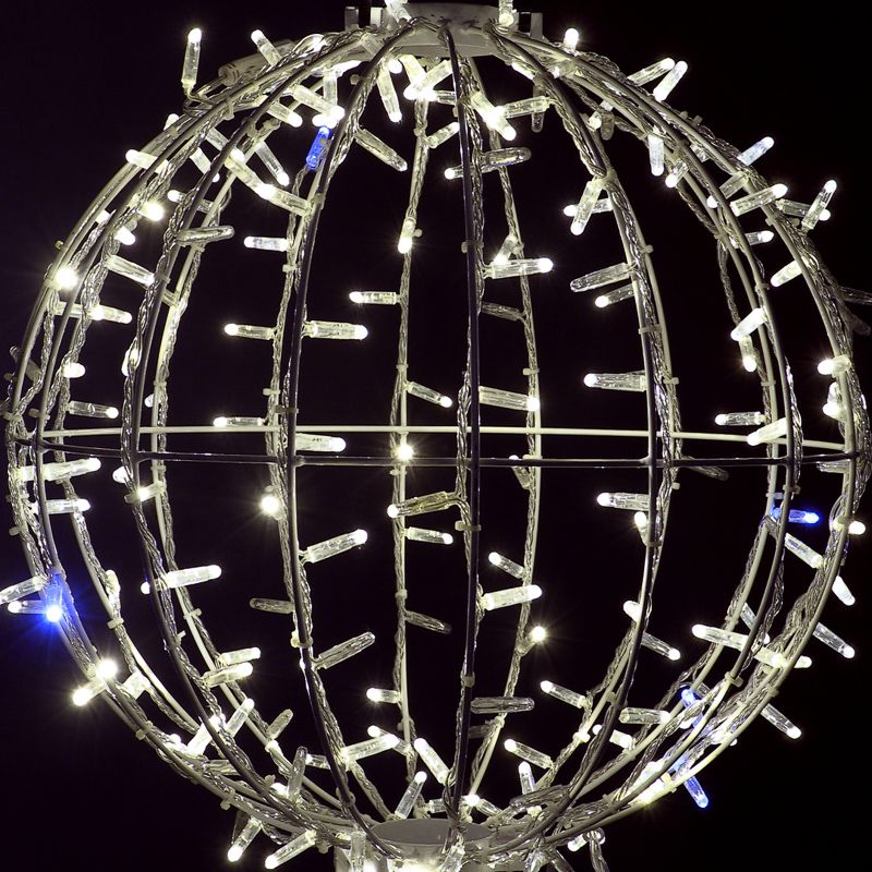 Светодиодная фигура Шар диаметр 50см 200 LED ТЕПЛЫЙ БЕЛЫЙ эффект мерцания 230В NEON-NIGHT - Фото 2