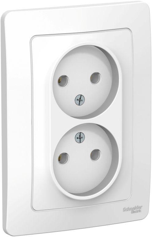 Розетка 2-м СП Blanca 16А IP20 250В без заземл. без защ. шторок бел. SE BLNRS000021 - Фото 2