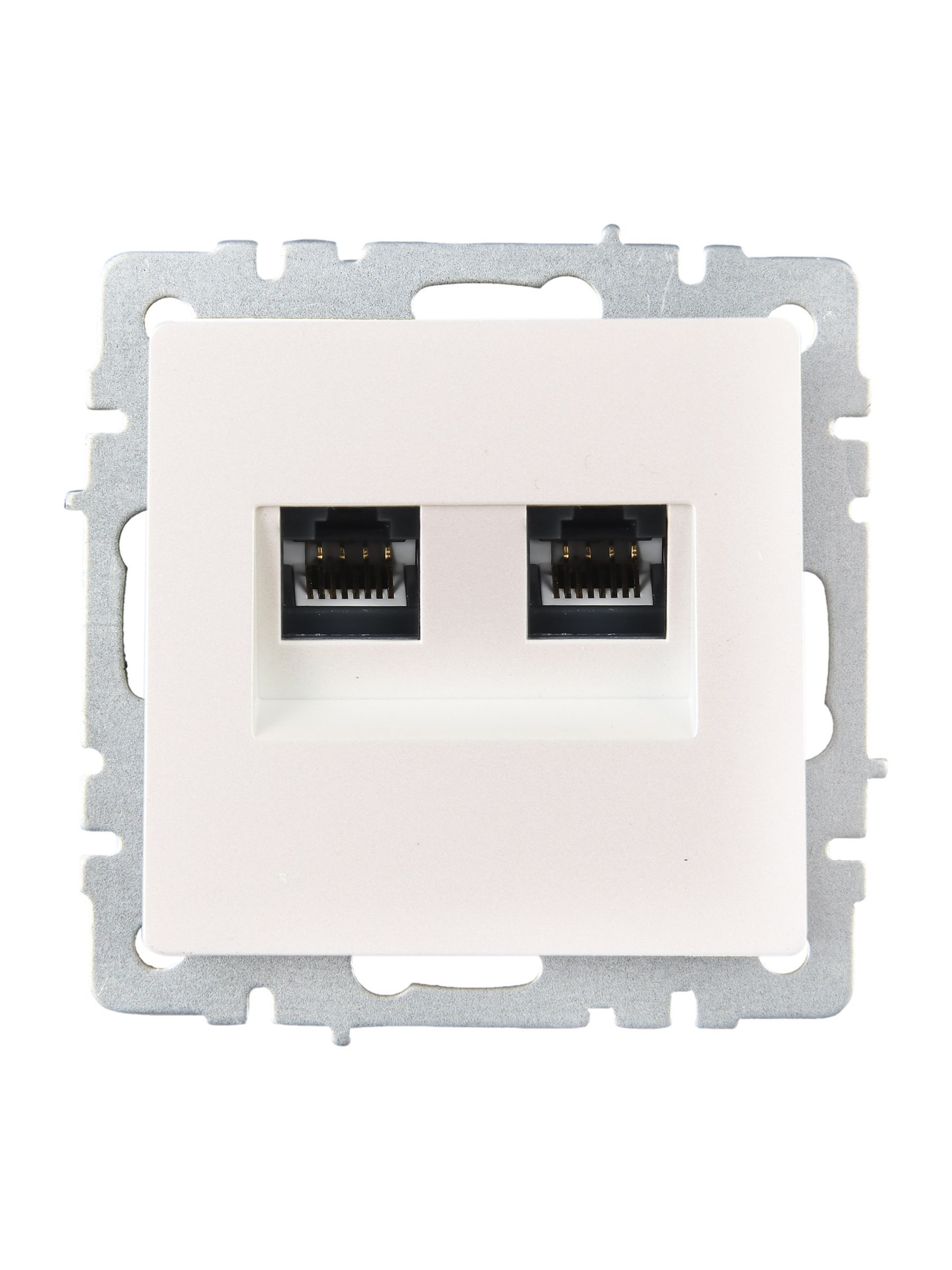 BRITE Розетка компьютерная двойная RJ45 кат.6 РК11-2-БрЖ жемчуг IEK - Фото 3