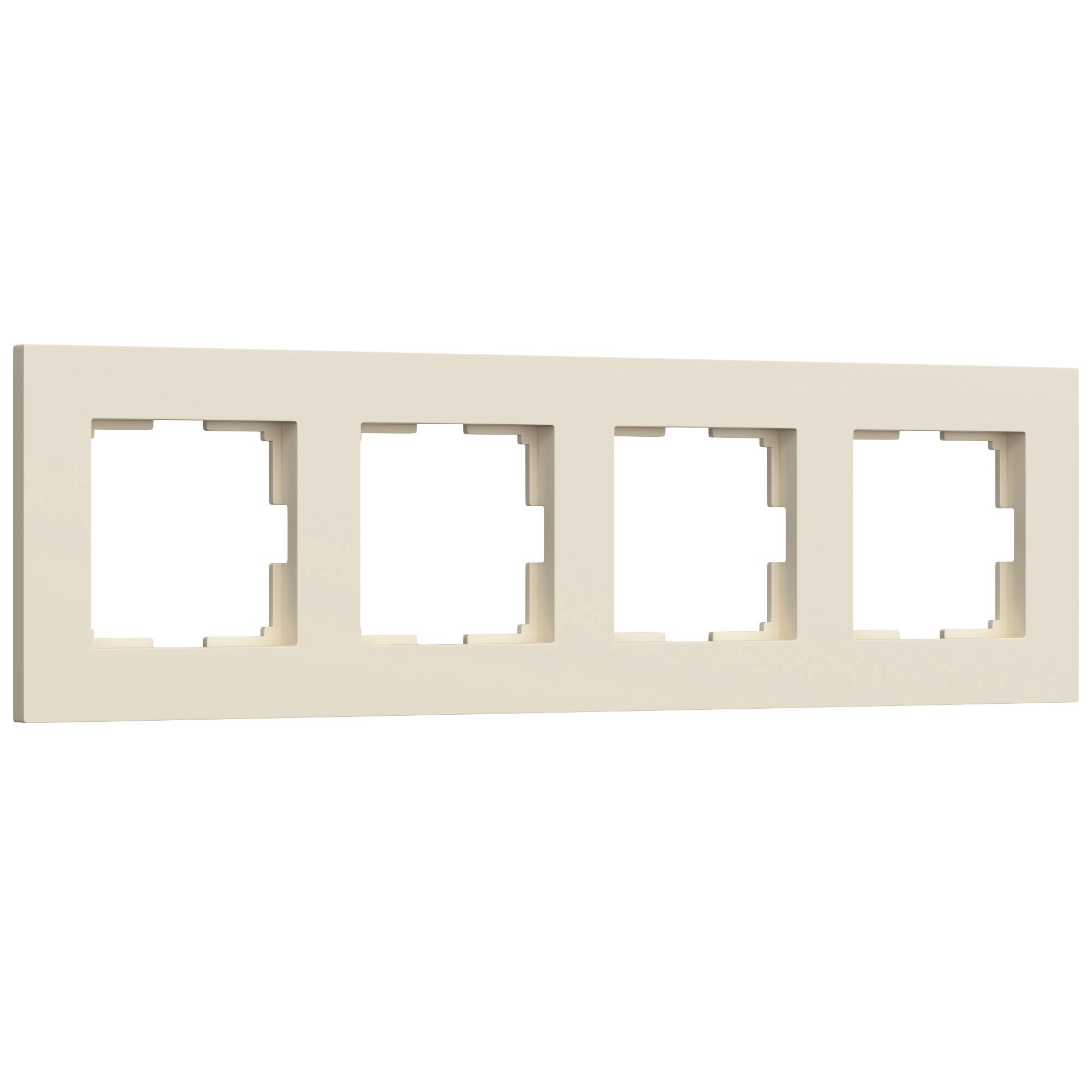 Рамка на 4 поста Slab (айвори матовый) Werkel