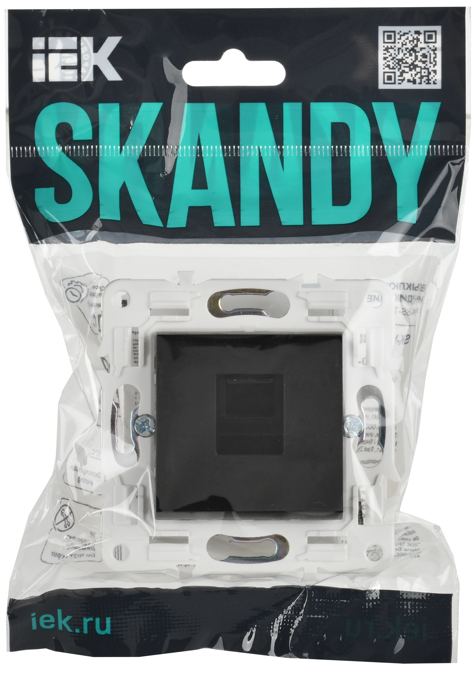 SKANDY Розетка компьютерная RJ45 кат.5E SK-K01Bl черный IEK - Фото 2
