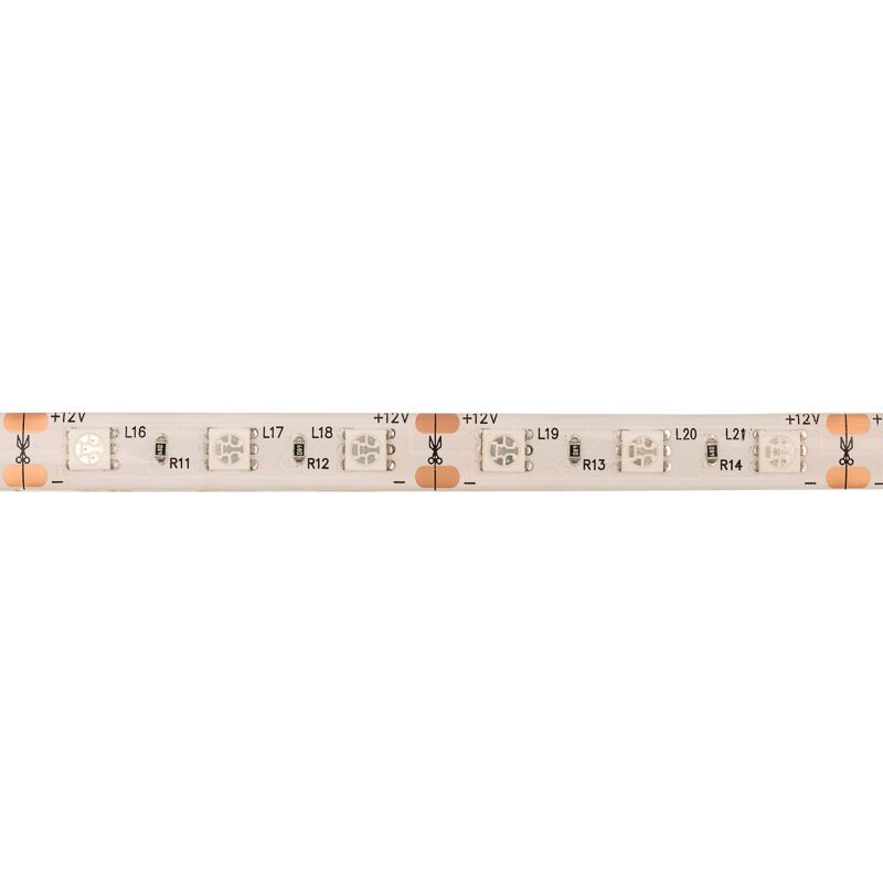 Лента светодиодная 12В, SMD5050, 14,4Вт/м, 60 LED/м, желтый, 10мм, 5м, IP65 LAMPER - Фото 2