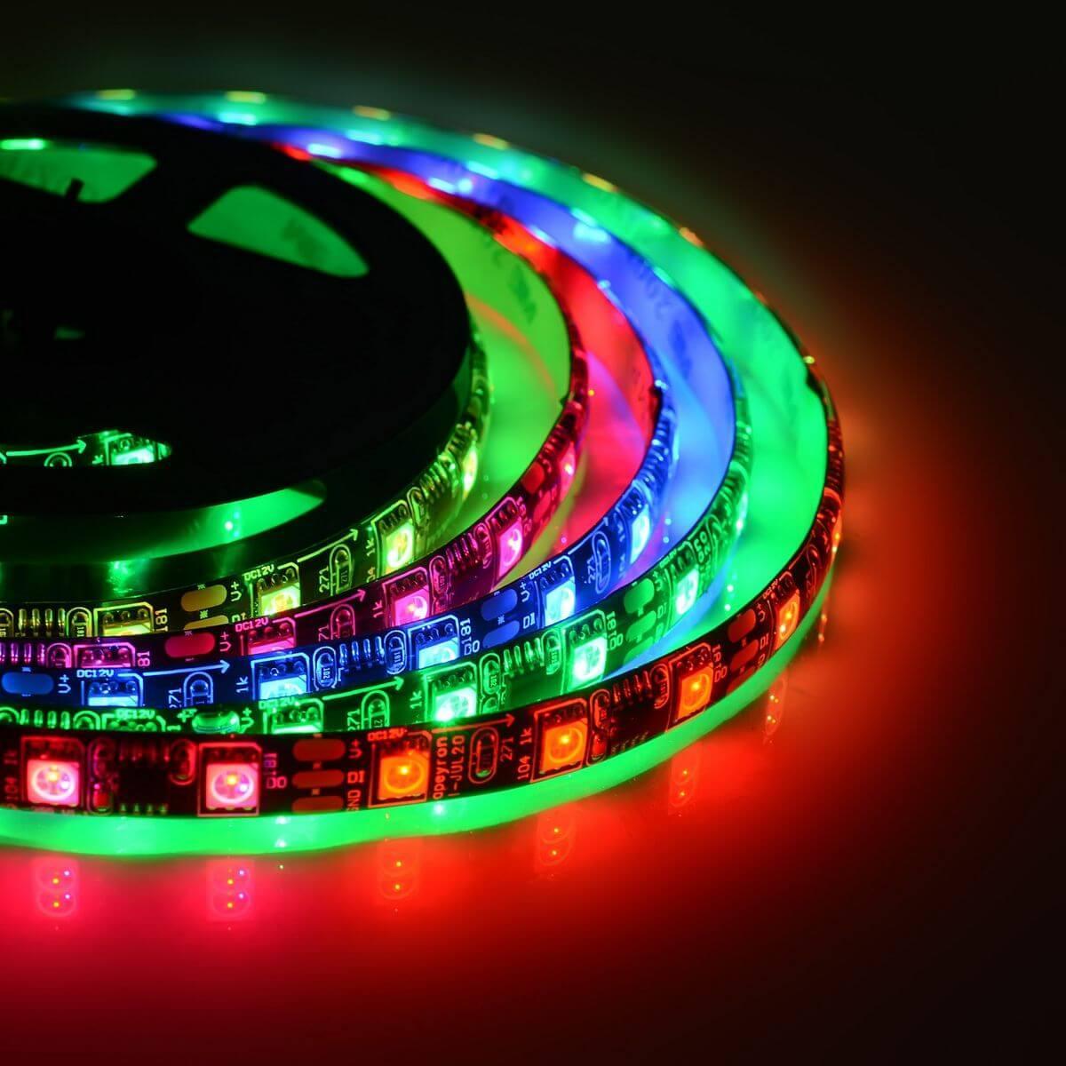 Комплект цифровой светодиодной ленты smd5050 60д/м 12В IP65 2м RGB Apeyron