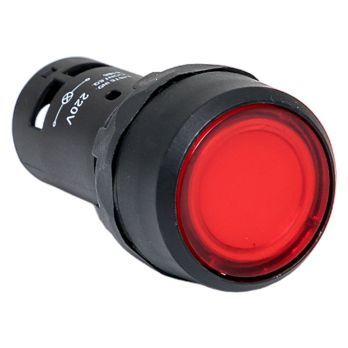 Кнопка SW2C-10D с подсветкой красная NO EKF