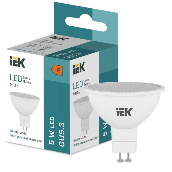 Лампа светодиодная MR16 5 Вт 410lm 4000K GU5.3 IEK
