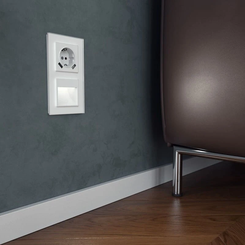 Розетка с заземлением, шторками и USB тип A+C (белый) Werkel - Фото 15