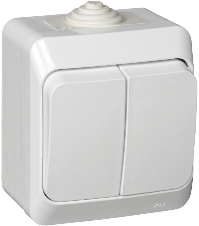 Выключатель 2-кл. ОП Этюд 10А IP44 10AX бел. SE BA10-042B