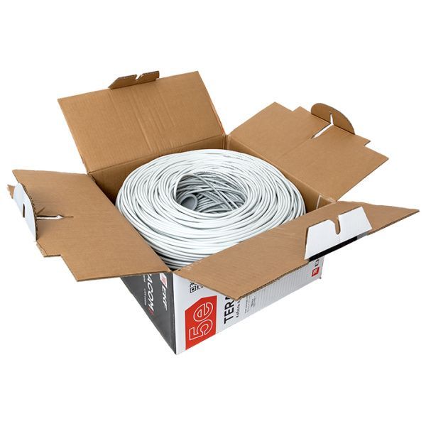 Витая пара TERACOM PRO Cat.5E F/UTP 4 п. solid 24AWG PVC сер. (305м) - Фото 5