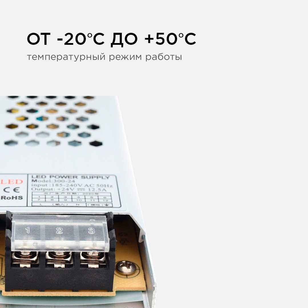 Блок питания 24 В, 300 Вт, IP20, 12,5А - Фото 8