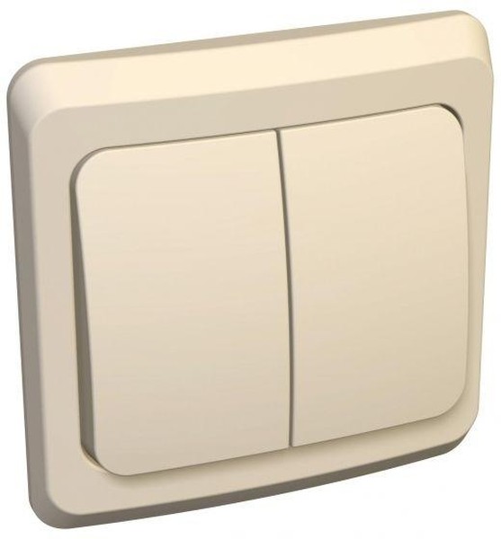 Выключатель 2-кл. СП Этюд 10А IP20 крем. SE BC10-002K - Фото 3