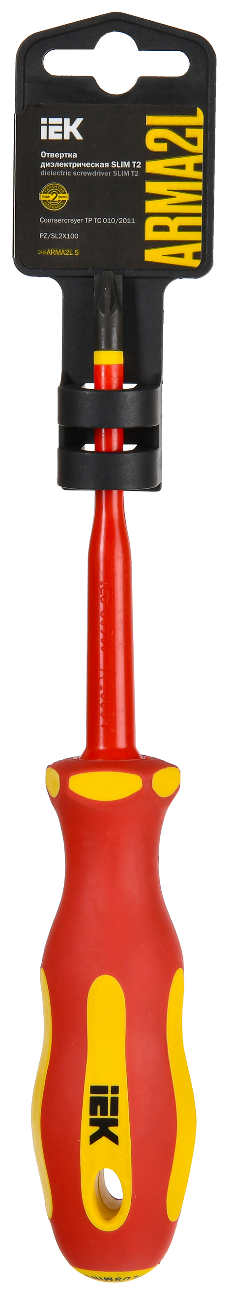 ARMA2L 5 Отвертка диэлектрическая SLIM PZ/SL2х100 Т2 IEK - Фото 2