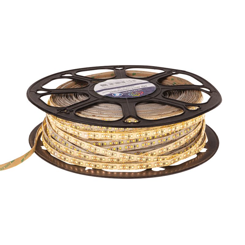 Лента светодиодная 12В, SMD2835, 120 LED/м, 3000К, 10мм, 50м, IP65 LAMPER - Фото 4