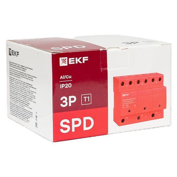 УЗИП Класс 1 Iimp 25kA (10/350μs) 3P EKF - Фото 9