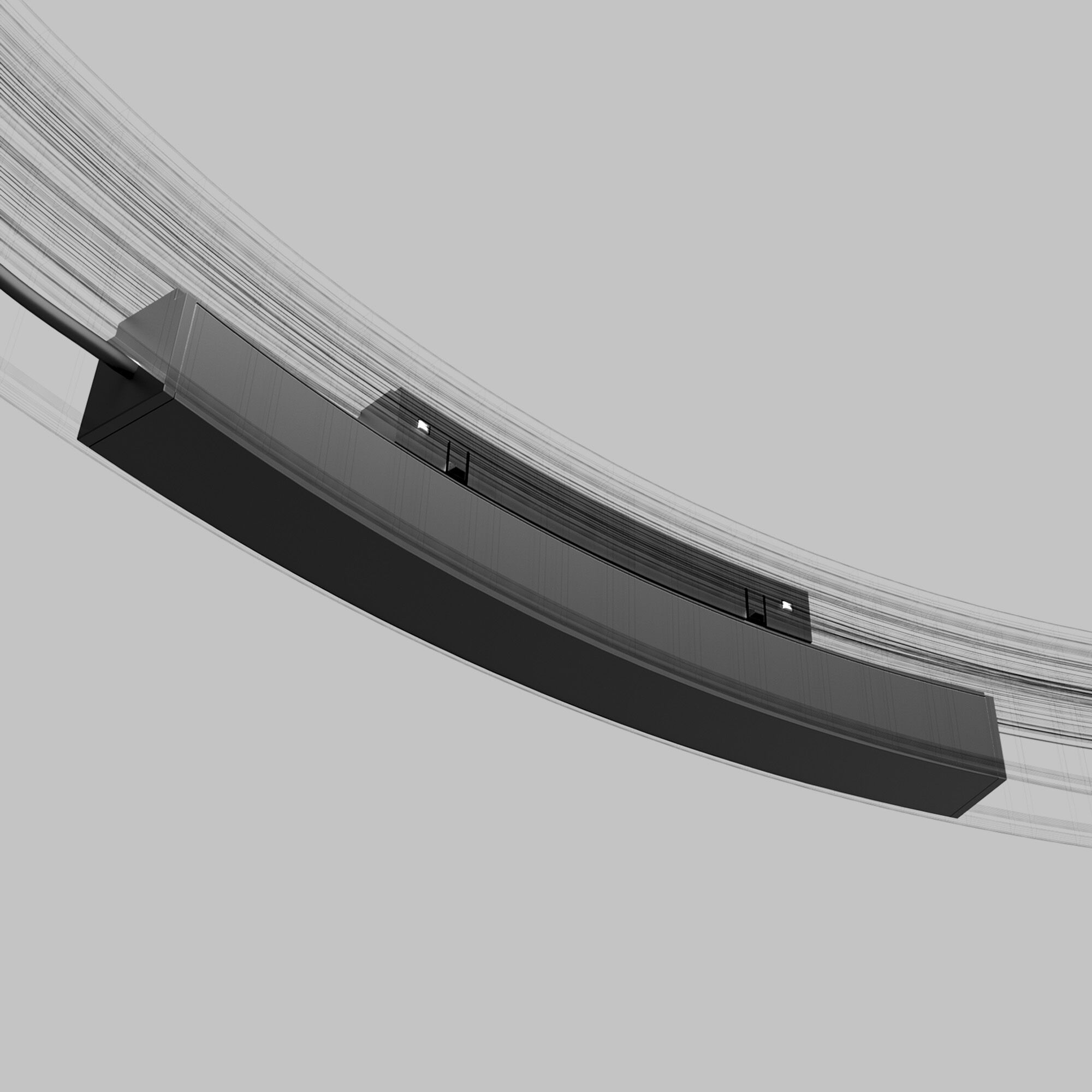 Slim Magnetic Блок питания 100W для радиусного шинопровода черный Ø1200mm