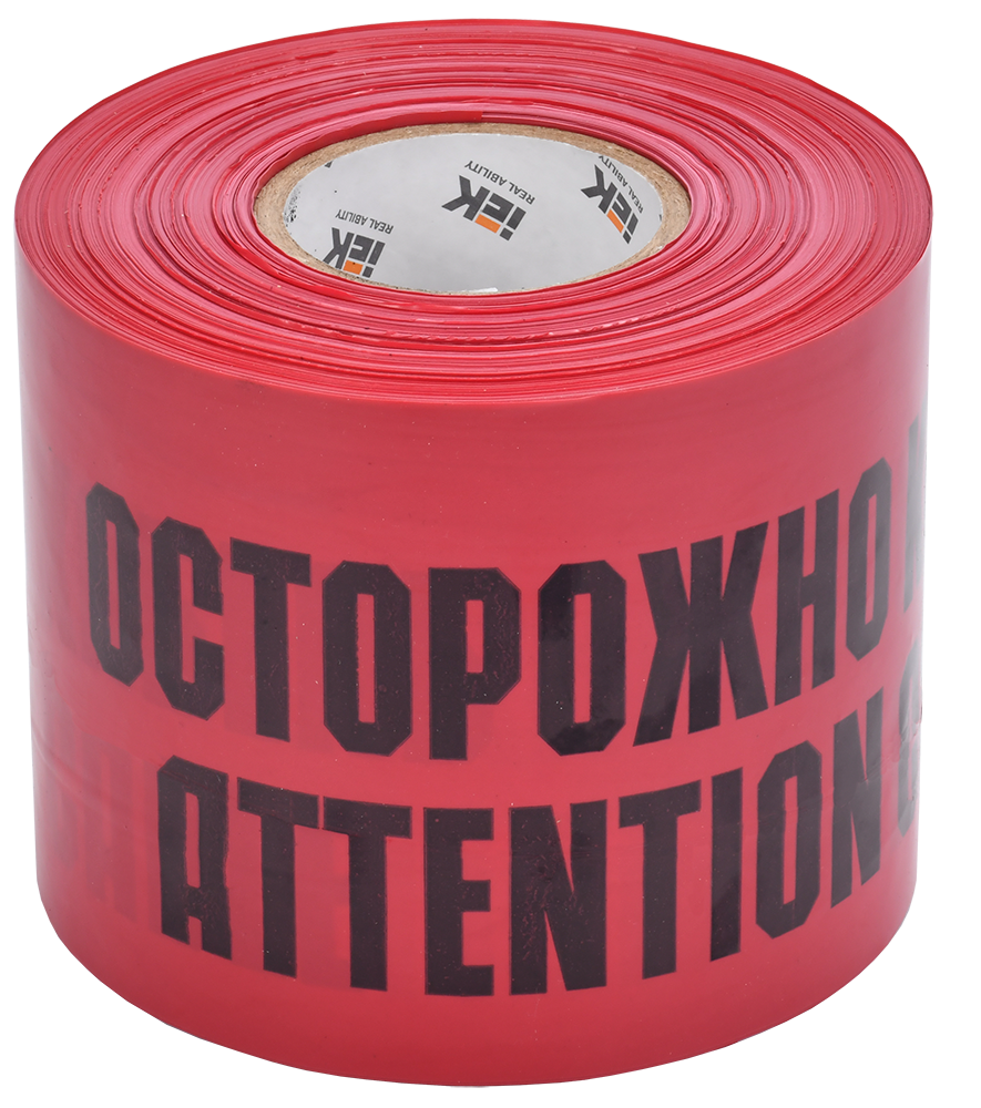 Лента сигнальная ЛСЭ-900 "Осторожно кабель" (900мм-200мкм) 100м IEK - Фото 2