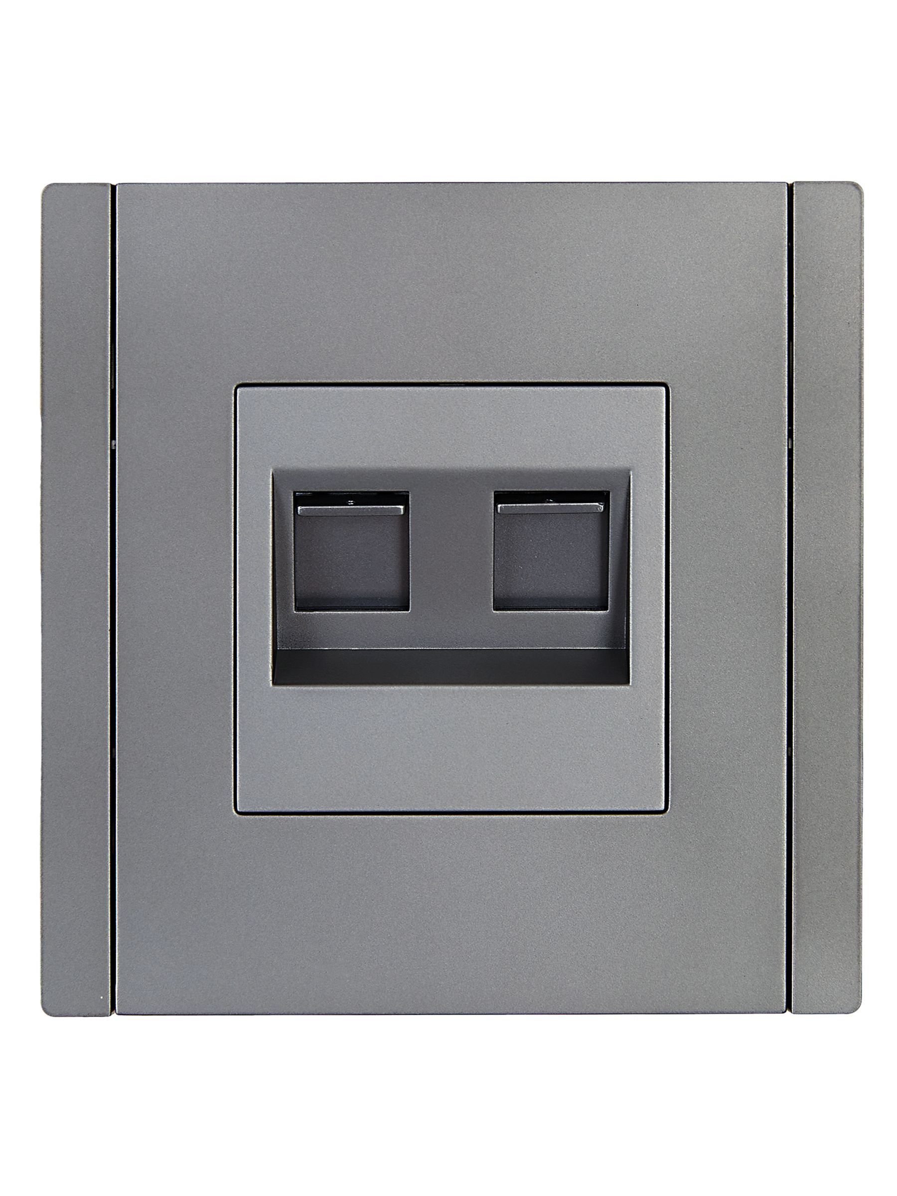 FORTE&PIANO Розетка компьютерная двойная RJ45 кат.5E FP533 сталь IEK - Фото 5