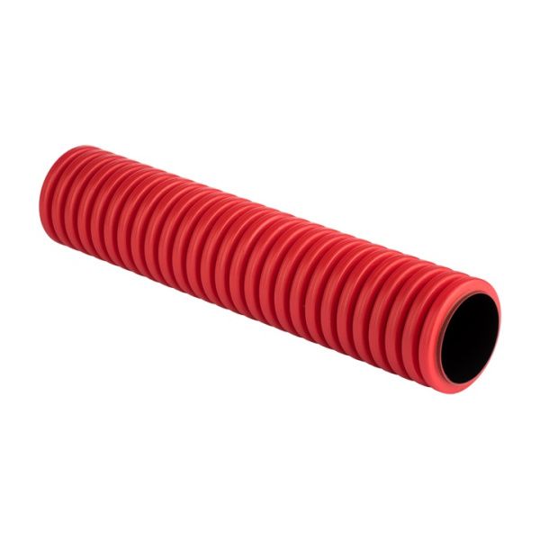 Труба гофр. двустен. ПНД/ПНД жест. d75 мм (6 м) (36 м/уп) красн. EKF-Plast