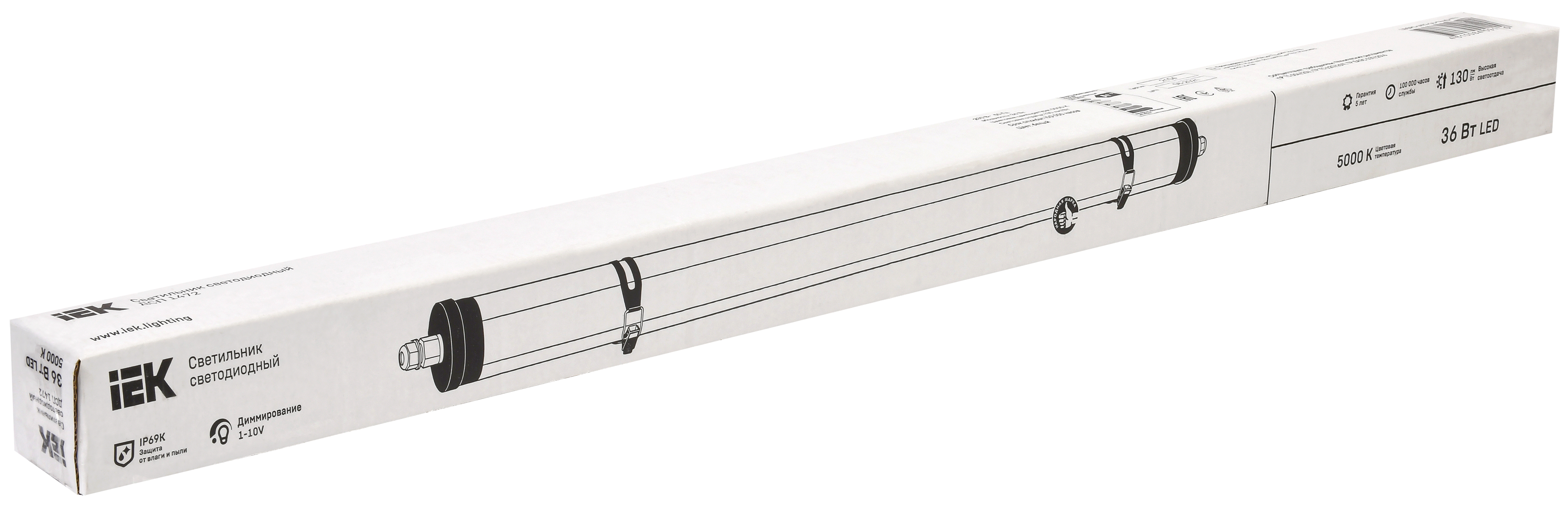 LIGHTING PRO Светильник ДСП 1472 36Вт 5000К IP69 пластик PMMA IEK - Фото 2
