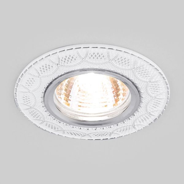 Светильник встраиваемый 7010 MR16 WH/SL белый/серебро Elektrostandard