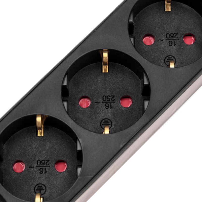 Удлинитель STANDARD 5 гнезд, 1,5м, 3х1,0мм², с/з, с выключателем, 2 USB, черный REXANT - Фото 5