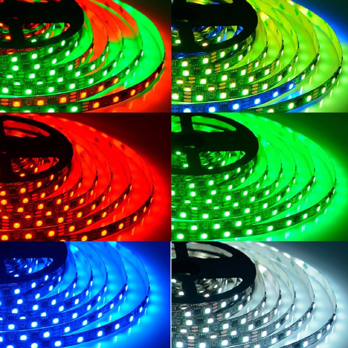 Комплект цифровой светодиодной ленты smd5050 60д/м 12В IP20 5м RGB Apeyron - Фото 3