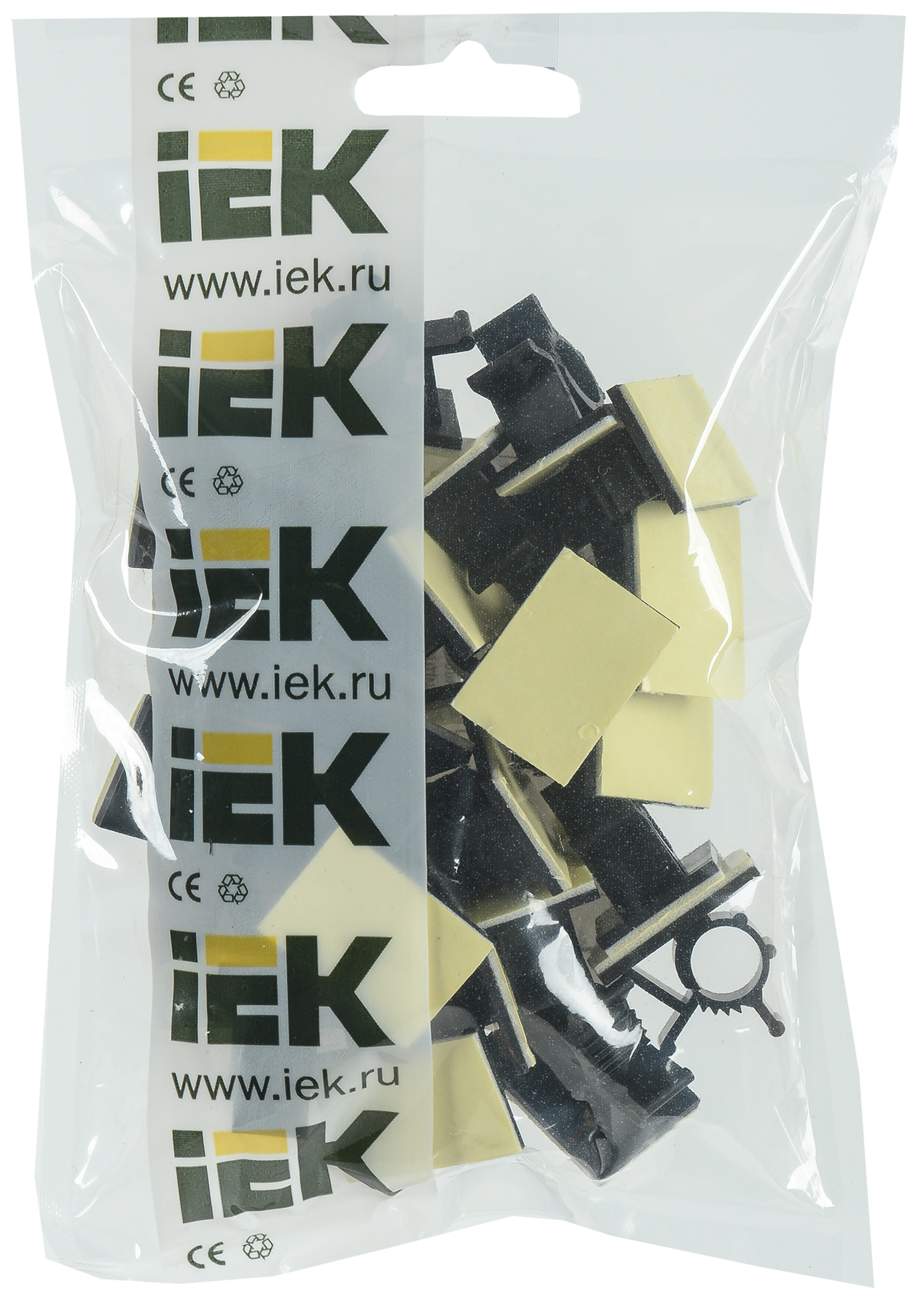 Клипса самоклеящаяся КС-10 черная (24 шт) IEK - Фото 2