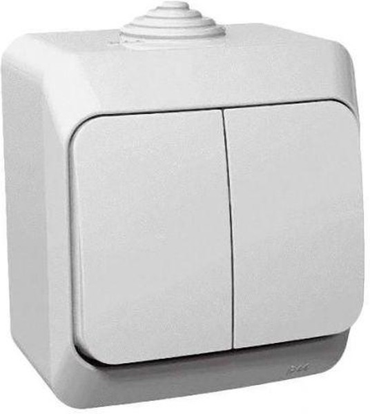 Выключатель 2-кл. ОП Этюд 10А IP44 10AX бел. SE BA10-042B - Фото 3