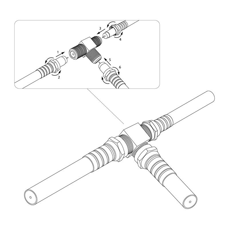 Переходник соединитель, x3 гнезда F PROconnect - Фото 2