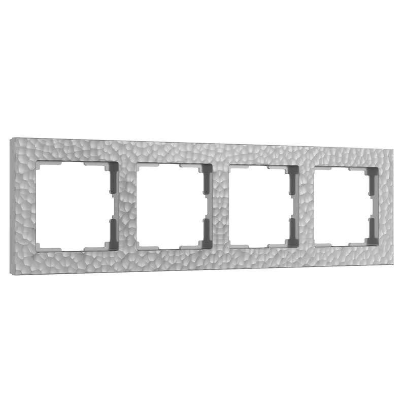 Рамка на 4 поста Hammer (серебряный) Werkel