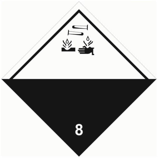 Знак наклейка "Кл.8" (250x250) EKF