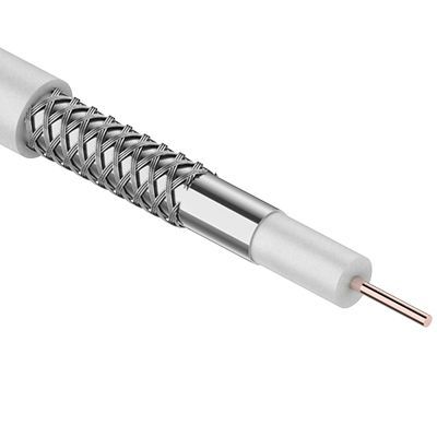 Кабель коаксиальный DG-113, Cu/Al/CuSn, 75%, 75Ом, 100м, INDOOR, белый CAVEL 01-2472