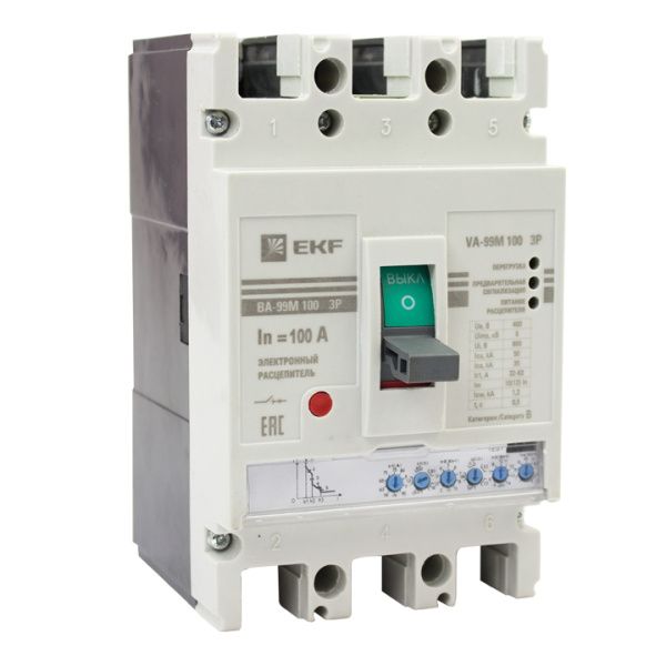 ВА-99М 100/63А 3P 50кА с электронным расцепителем EKF