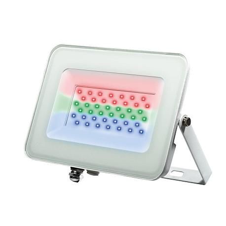 Прожектор светодиодный PFL- 30W RGB IP65 белый Jazzway - Фото 2