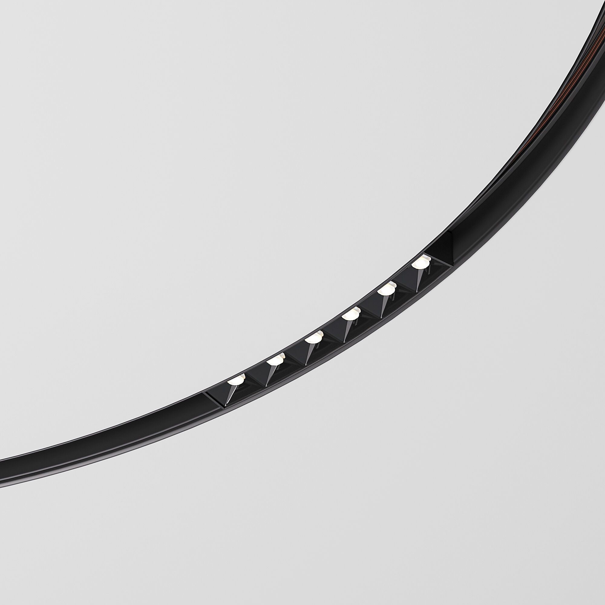 Slim Magnetic Трековый светильник для радиусного шинопровода 6W 4200K Intenso чёрный Ø 1200мм