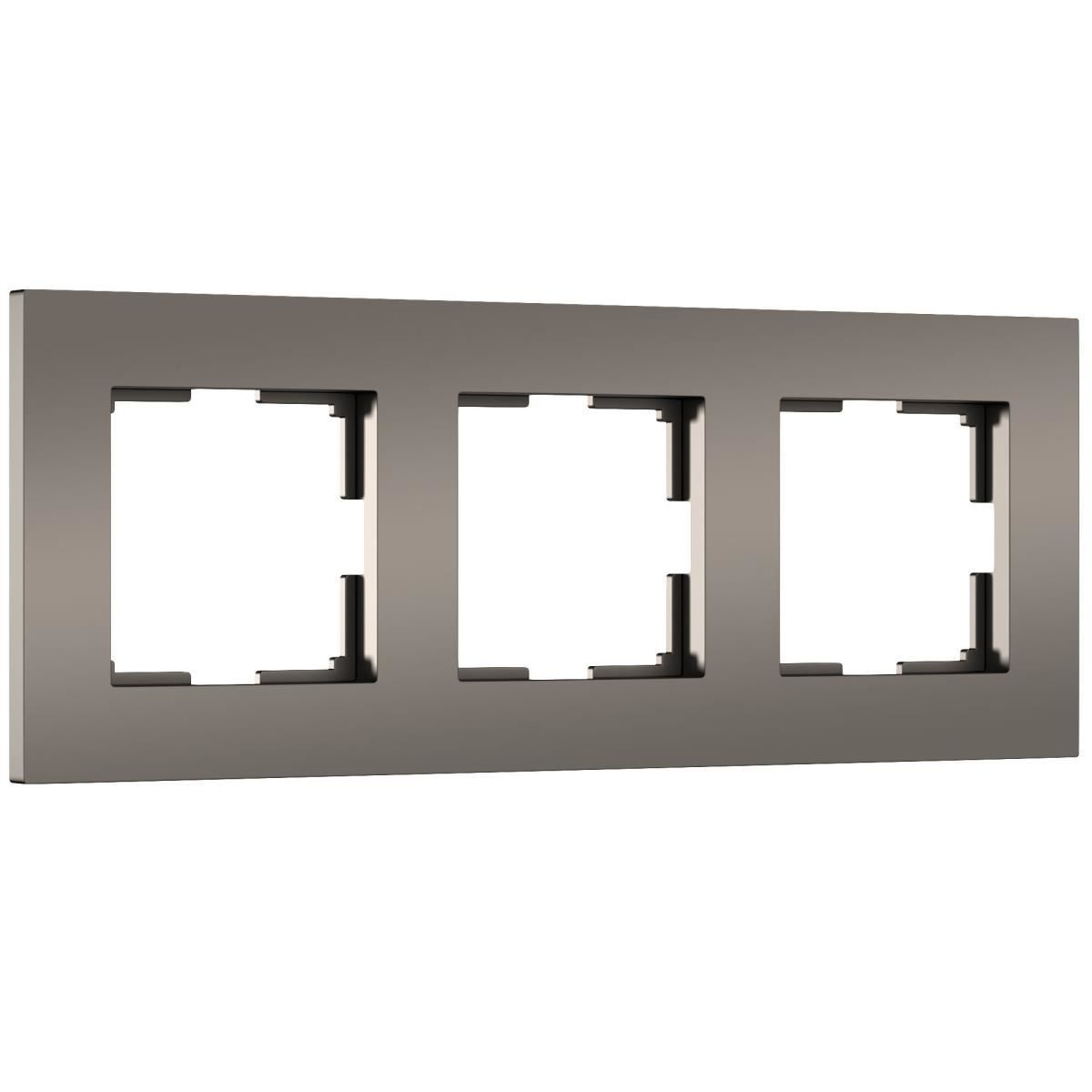 Рамка на 3 поста Slab (бронза матовый) Werkel