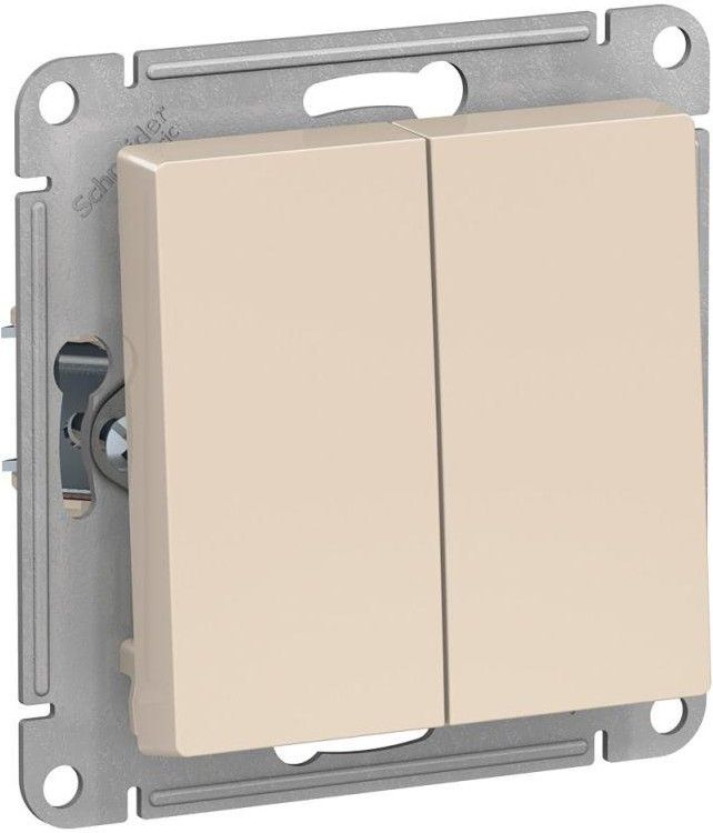 Выключатель 2-кл. СП AtlasDesign 10А IP20 (сх. 5) 10AX механизм беж. SE ATN000251
