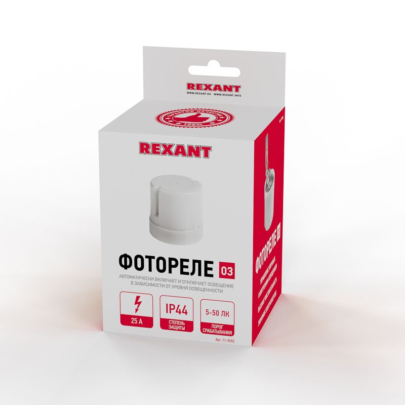 Фотореле 03 5-50 Лк 25А IP44 REXANT - Фото 2