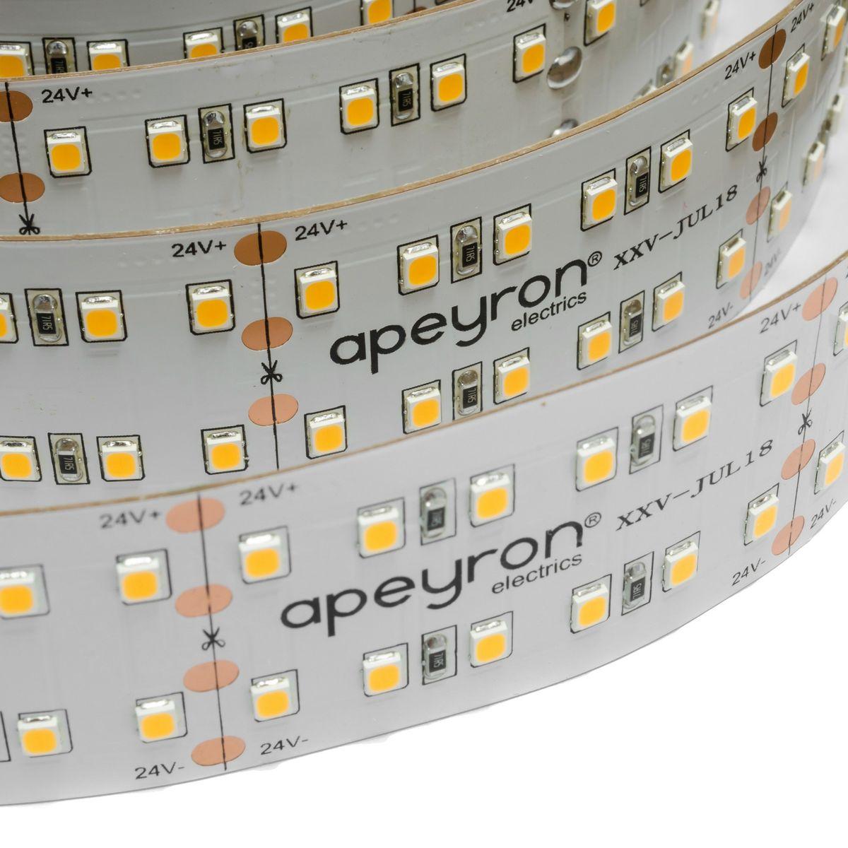 Лента светодиодная ПРО smd2835 38Вт/м 240д/м 24В 4000К IP20 5м Apeyron - Фото 7